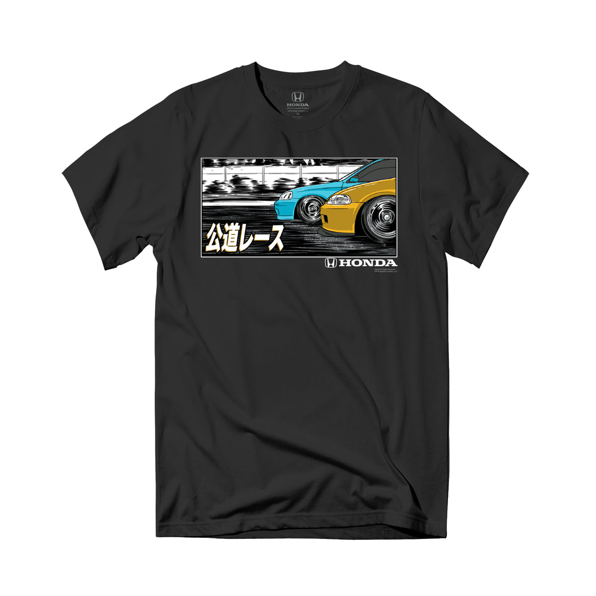 Street Race Tee - Black – Honda by CPTN Apparel Company, LLC