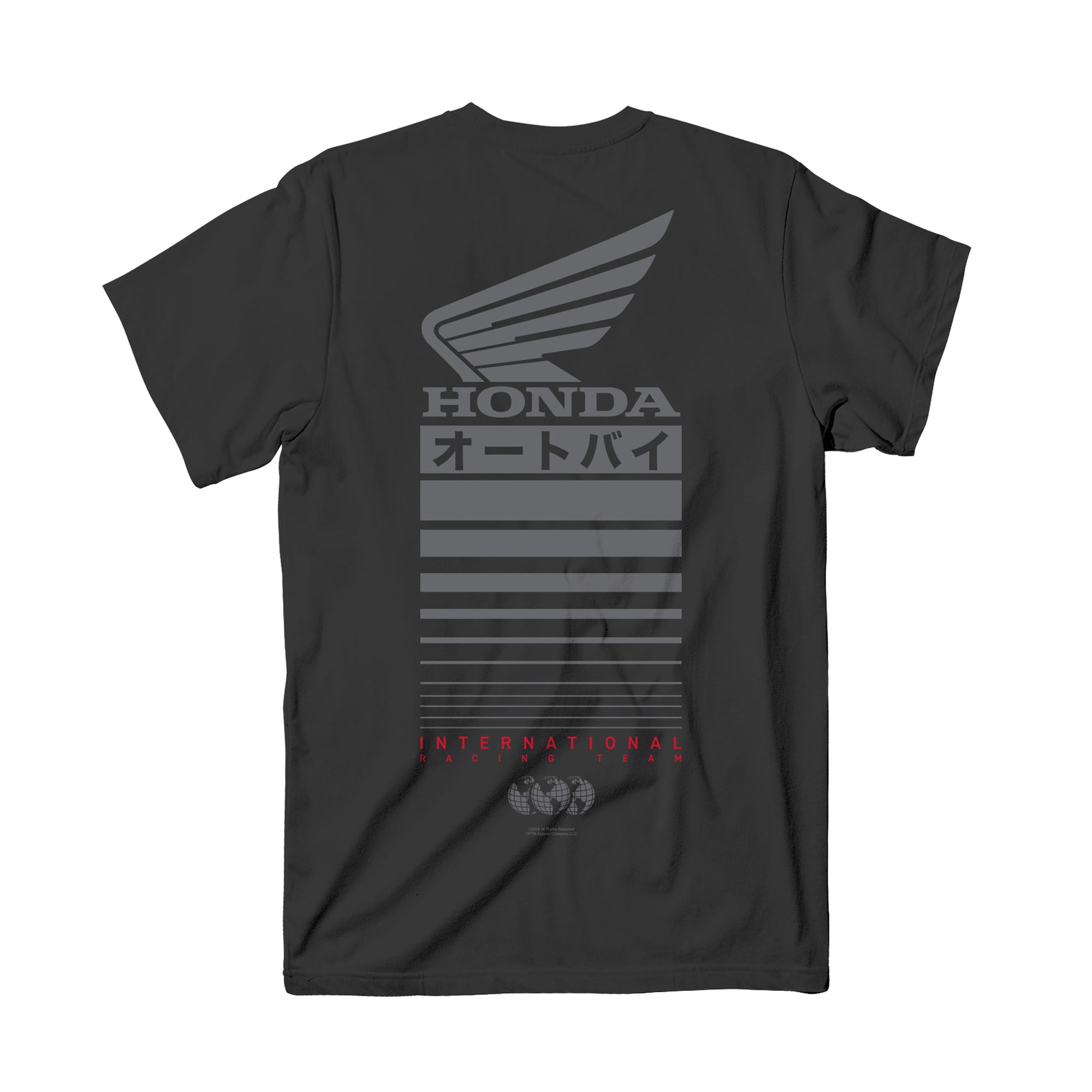 Honda Offset Tee - Black - Honda by CPTN Apparel Company, LLC