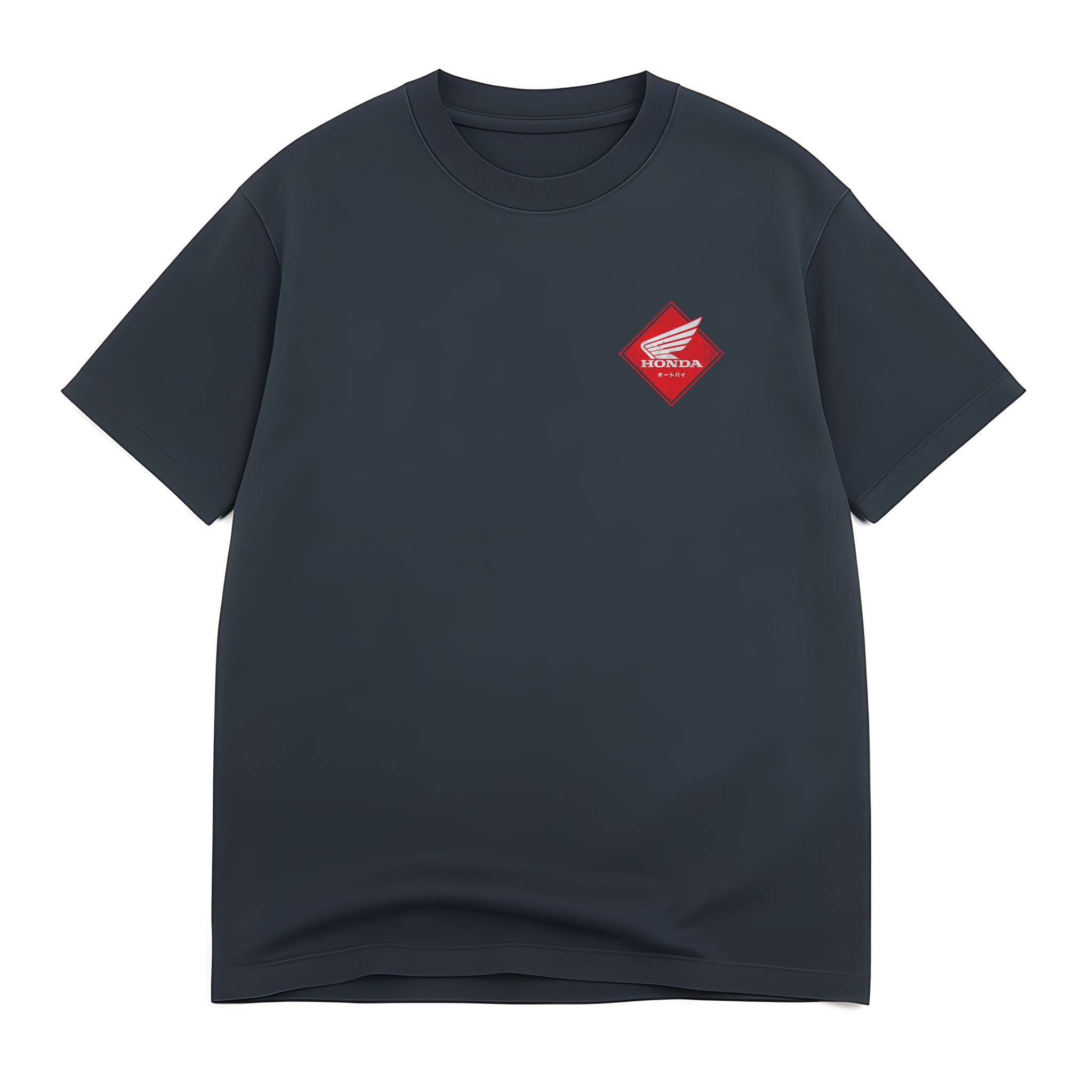 Tシャツ・カットソー HONDA MOTORCYCLE Original Wing Small logo Tshirt PG Charcoal dcc-wingtee-char-dcc-wings-